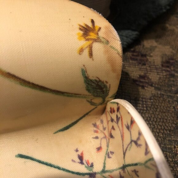 Fiberglass Tray Floral Butterfly VTG Yellow Handles 60s Platter READ - Picture 6 of 10